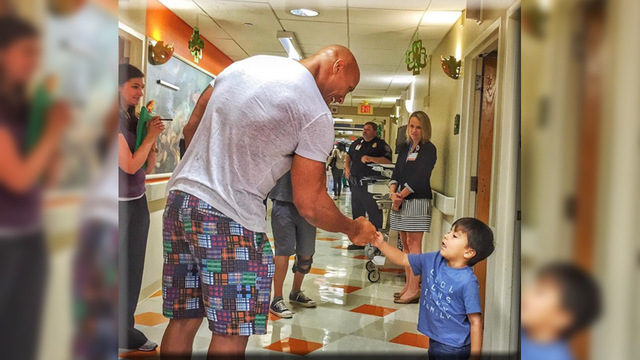 Dwayne “The Rock” Johnson, who is filming 